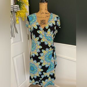 Madison Blue floral faux wrap dress sz medium